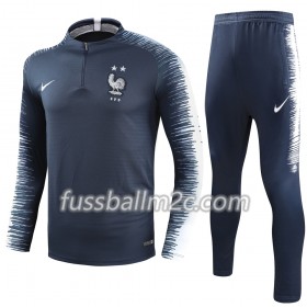 Frankreich 2 Stars Sweatshirts Anzüge Blau 2018